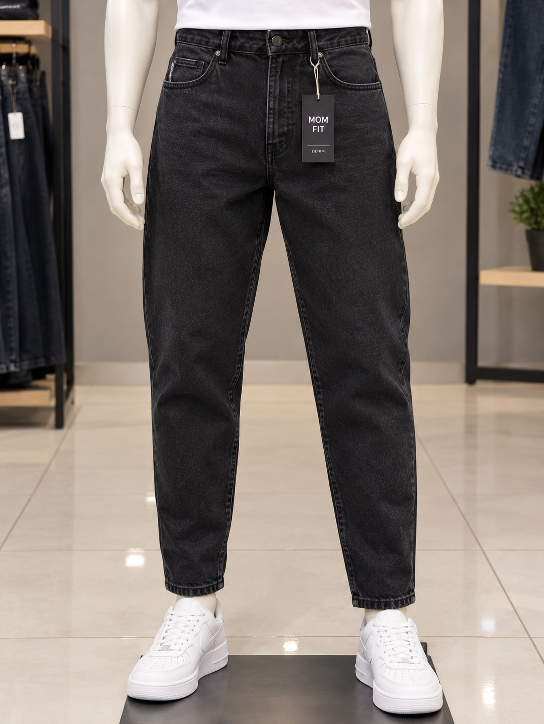 شلوار جین مدل مام فیت کار فوق‌العاده عالی از برند Zara